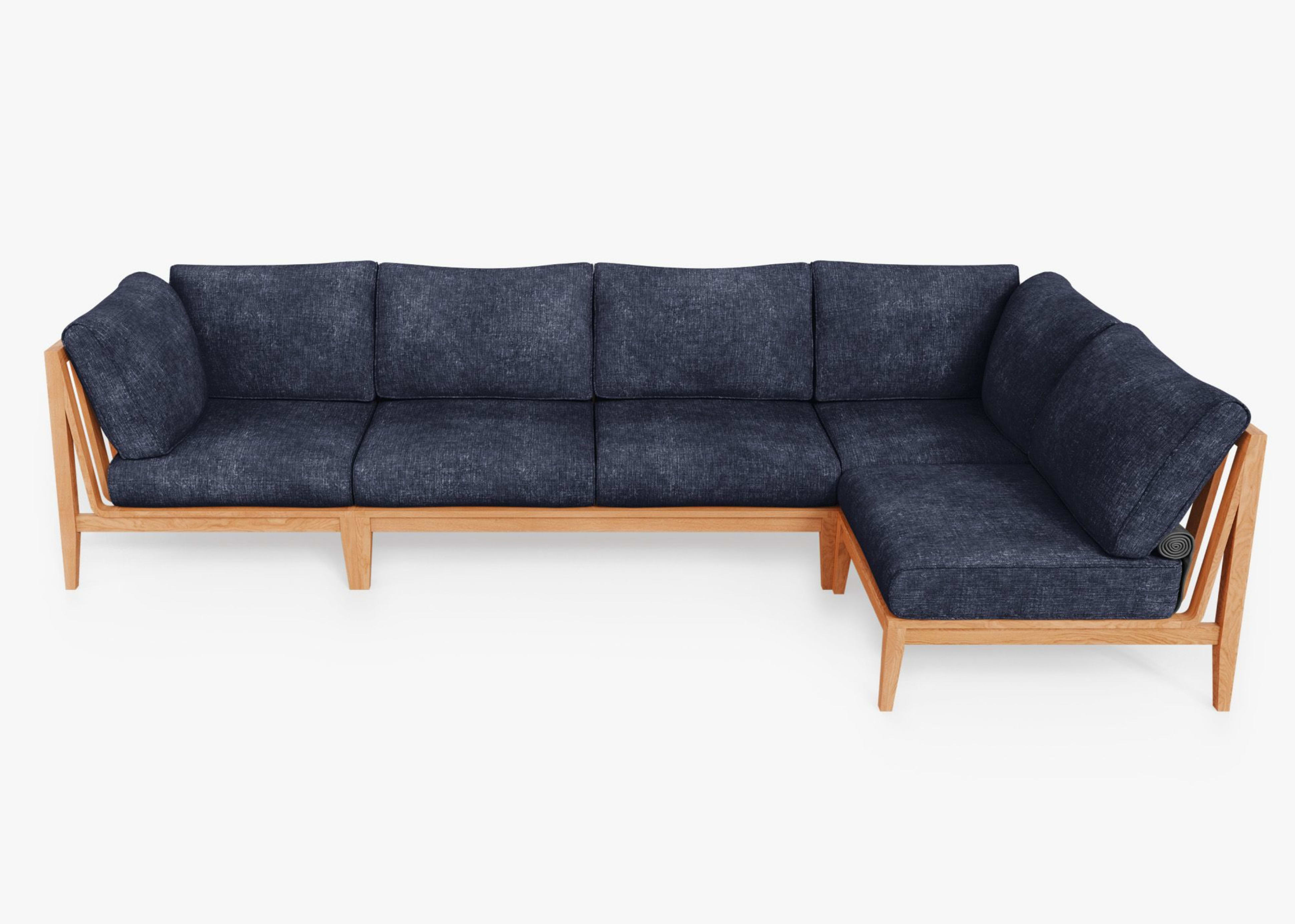 Teak Outdoor L Sectional - 5 Seat By Outer