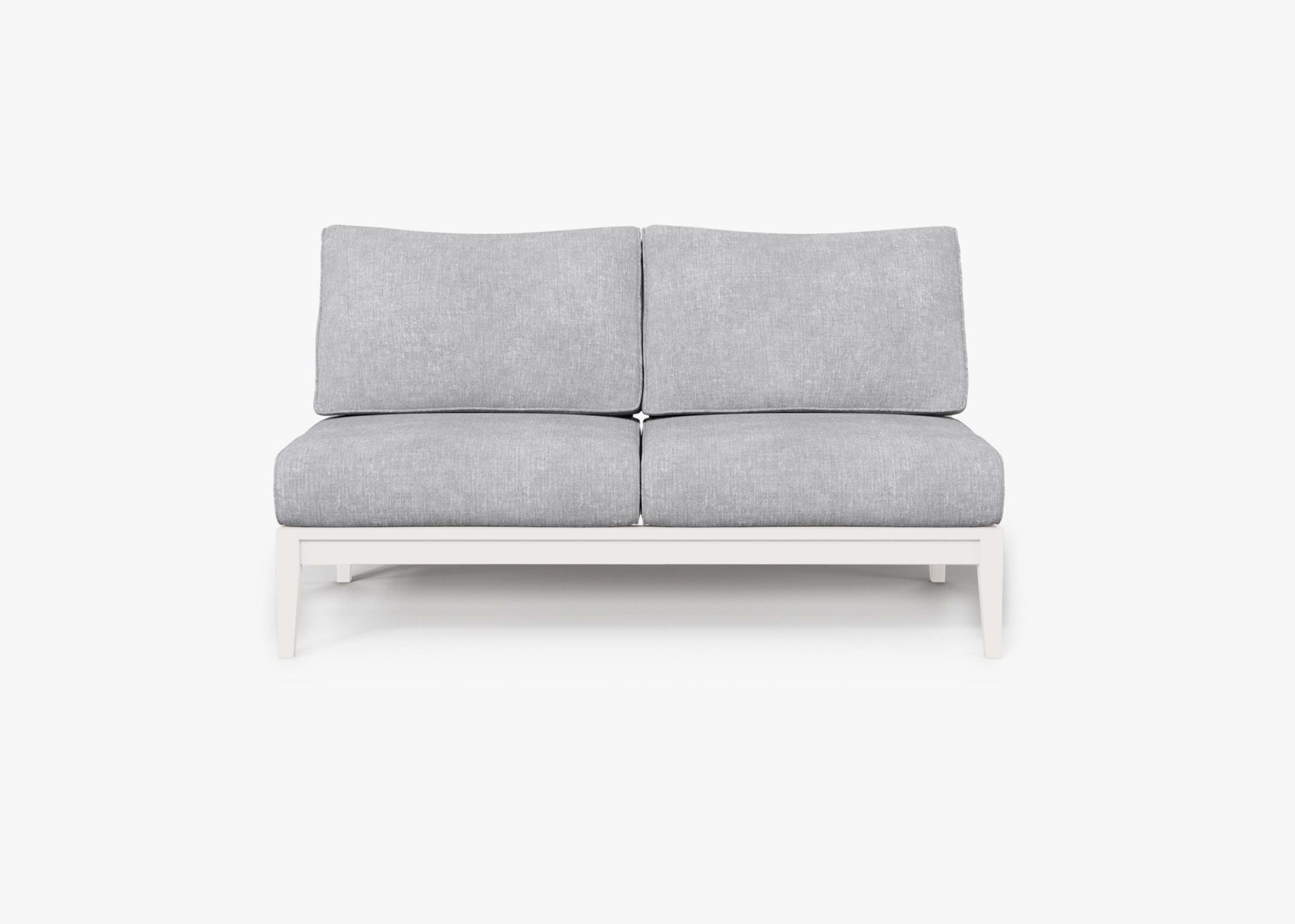 Aluminum Outdoor Armless Loveseat By Outer