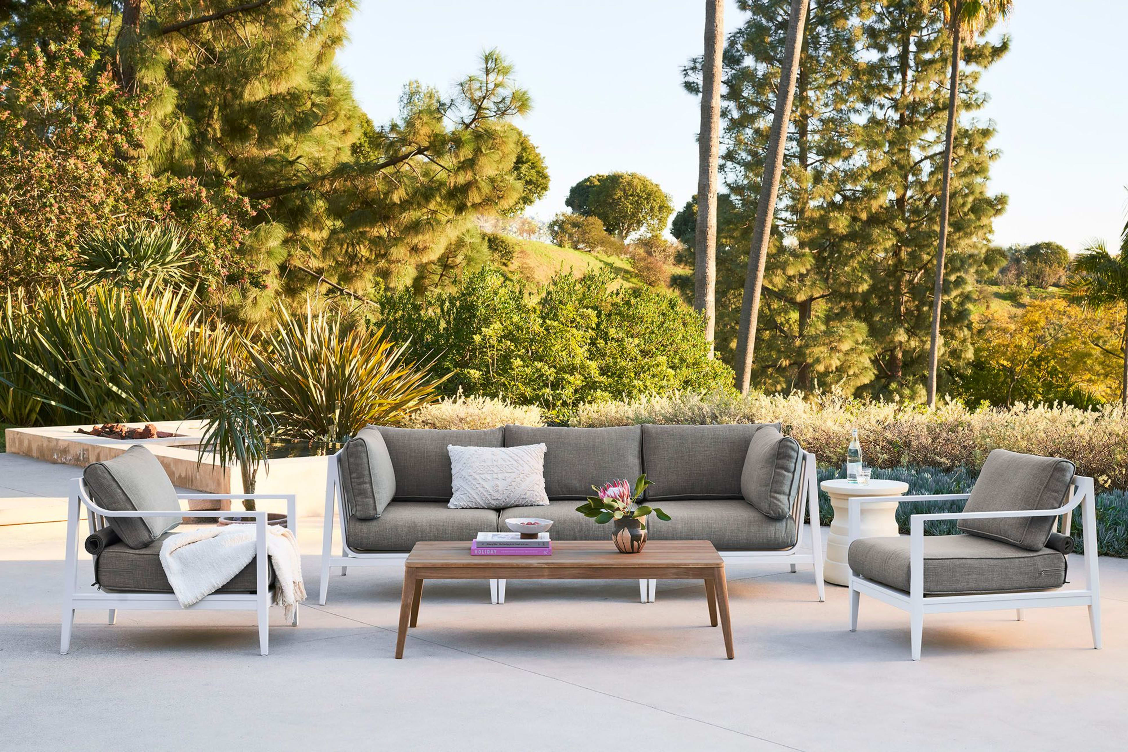 Aluminum Outdoor Armless Chair Conversation Set By Outer