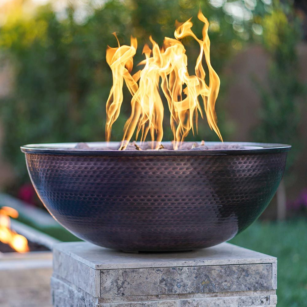 Sedona Fire & Water Bowl - Hammered Patina Copper
