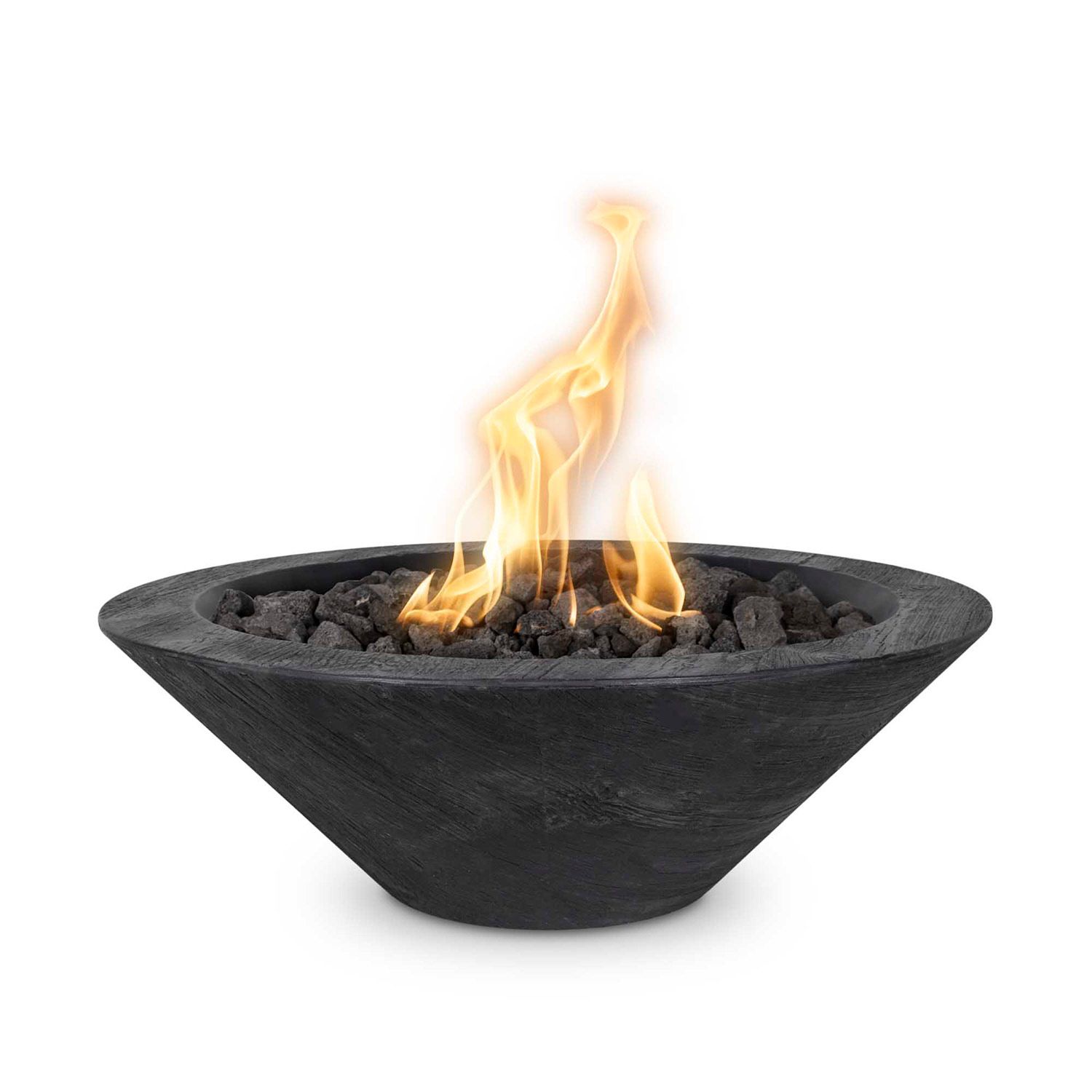 The Outdoor Plus Cazo 24 Inch Fire Bowl - GFRC Woodgrain