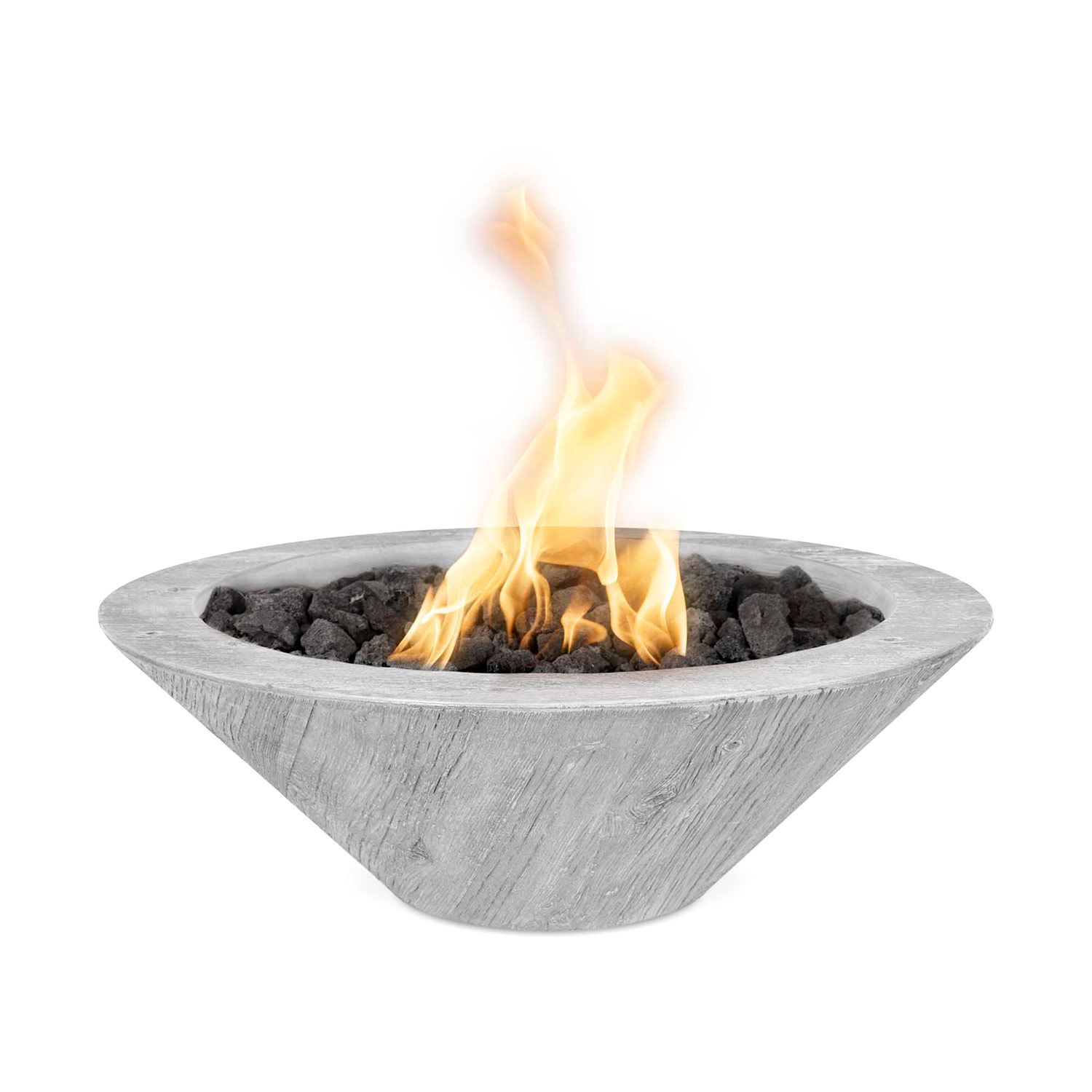 The Outdoor Plus Cazo 24 Inch Fire Bowl - GFRC Woodgrain