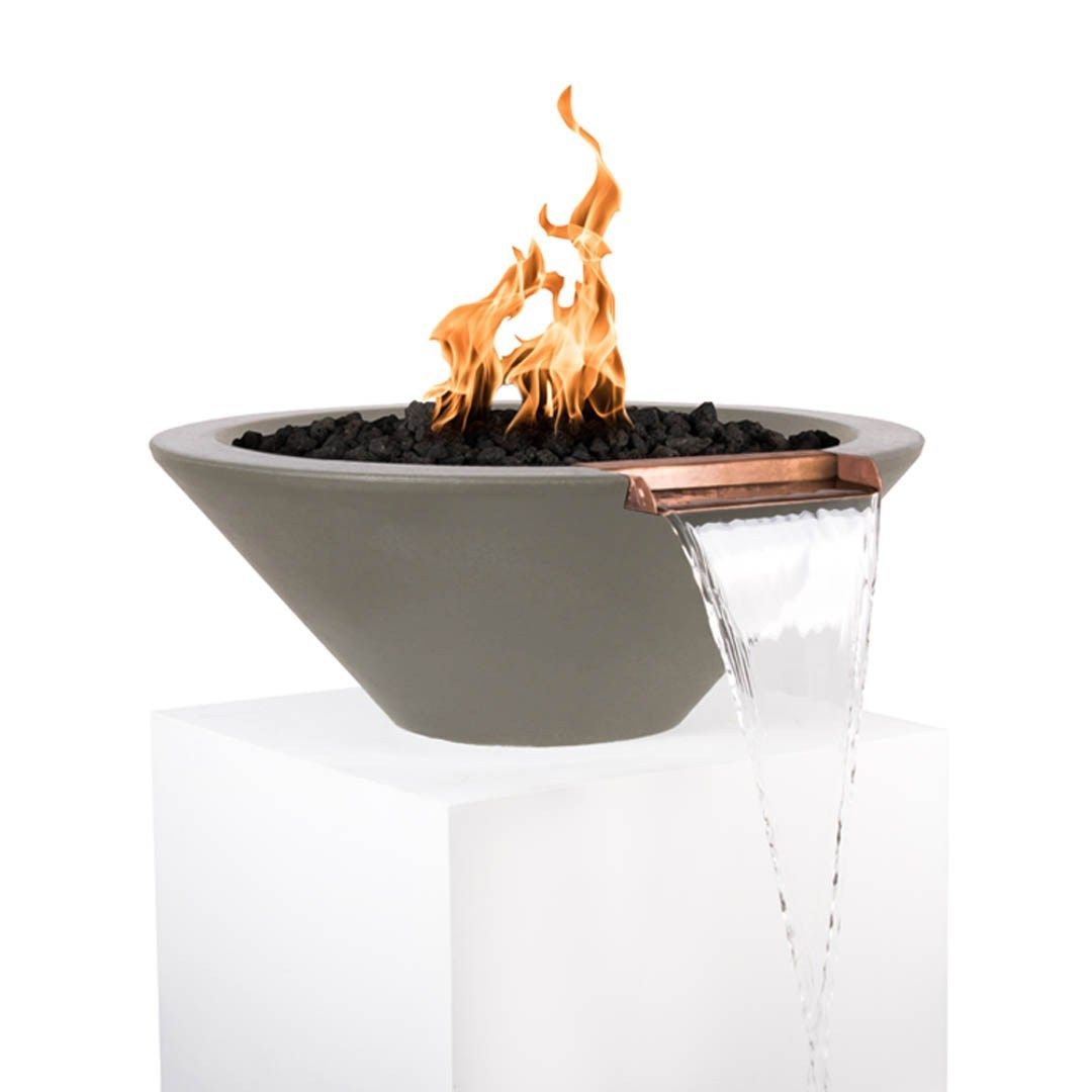 The Outdoor Plus Cazo 24 Inch Fire & Water Bowl - GFRC Concrete