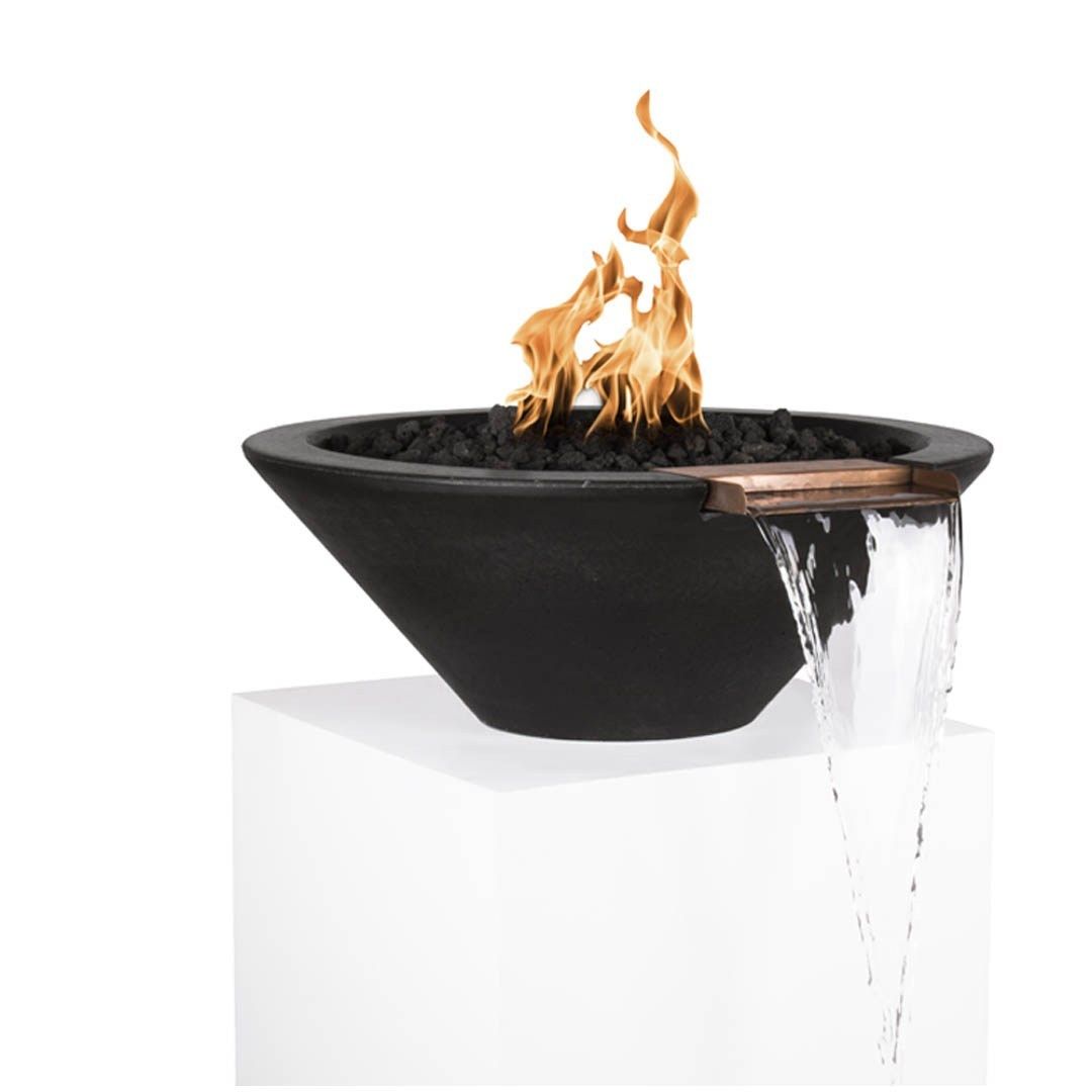 The Outdoor Plus Cazo 24 Inch Fire & Water Bowl - GFRC Concrete