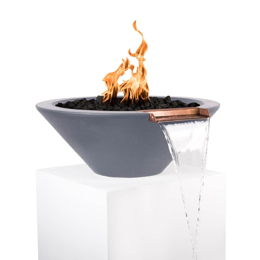The Outdoor Plus Cazo 48 Inch Fire & Water Bowl - GFRC Concrete