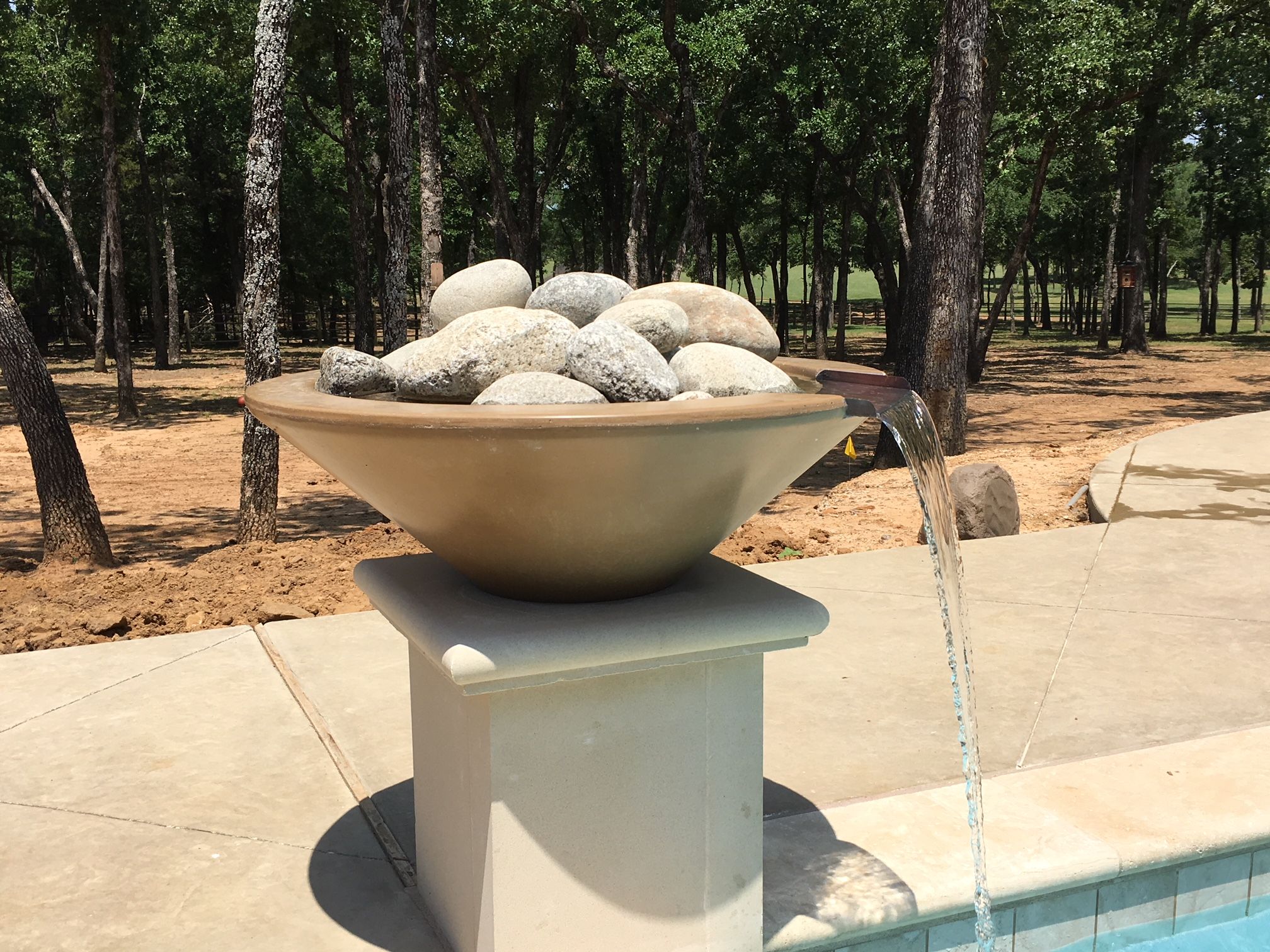 The Outdoor Plus Cazo 48 Inch Fire & Water Bowl - GFRC Concrete