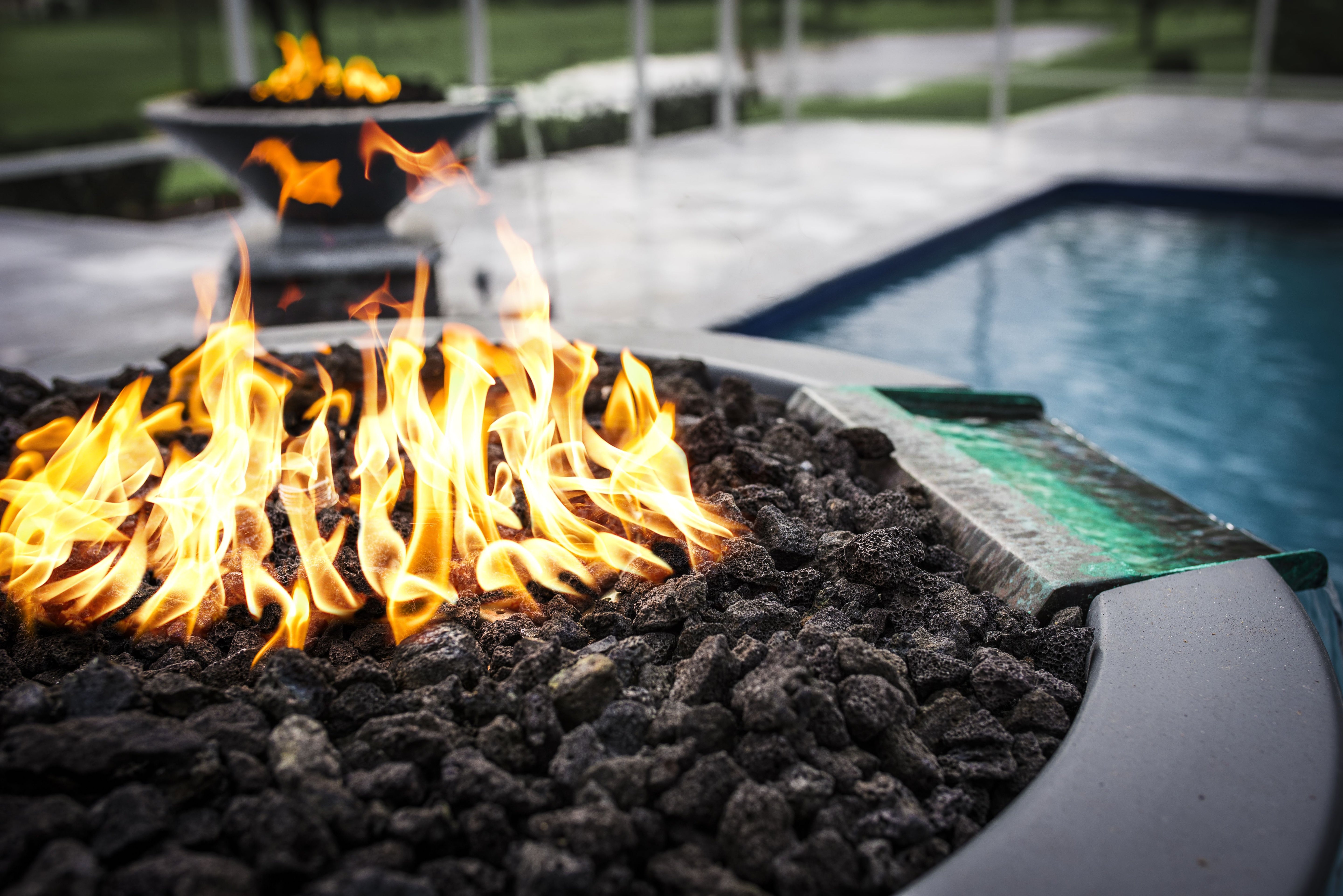 The Outdoor Plus Cazo 24 Inch Fire & Water Bowl - GFRC Concrete