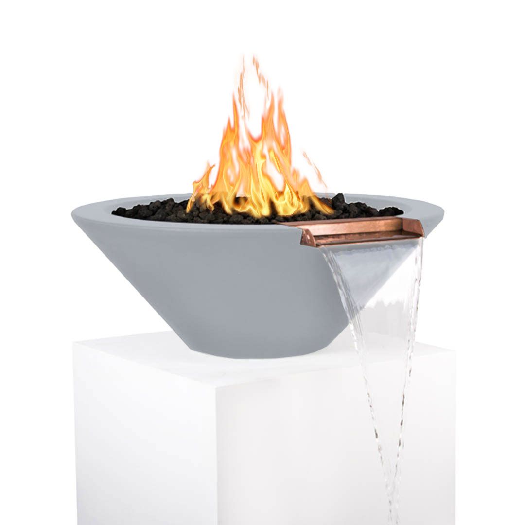 The Outdoor Plus Cazo 24 Inch Fire & Water Bowl - GFRC Concrete