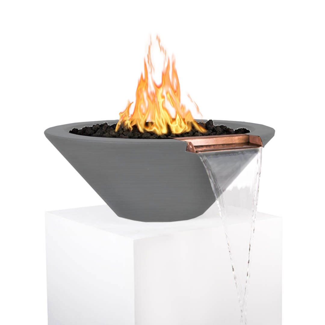 The Outdoor Plus Cazo 24 Inch Fire & Water Bowl - GFRC Concrete
