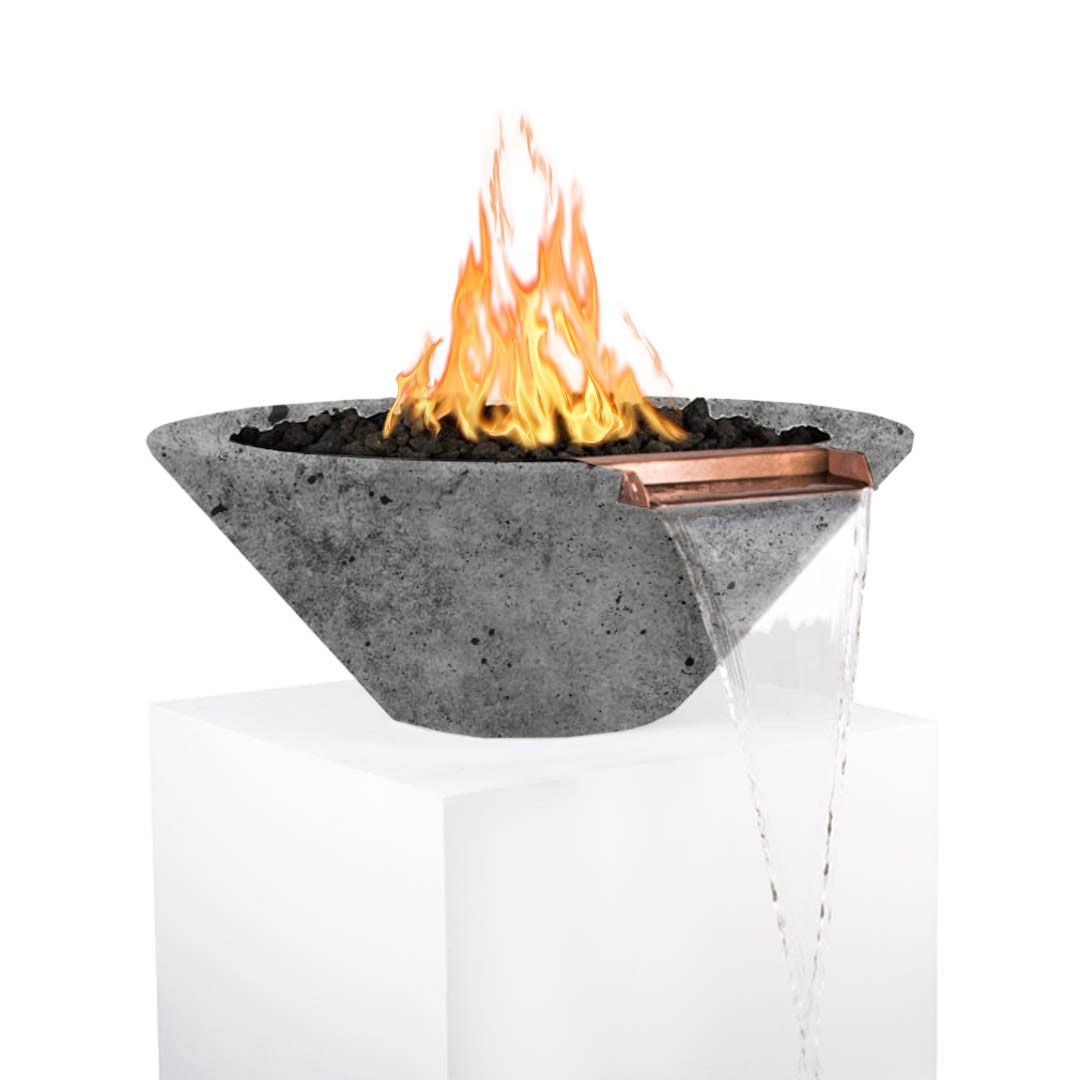 The Outdoor Plus Cazo 24 Inch Fire & Water Bowl - GFRC Concrete