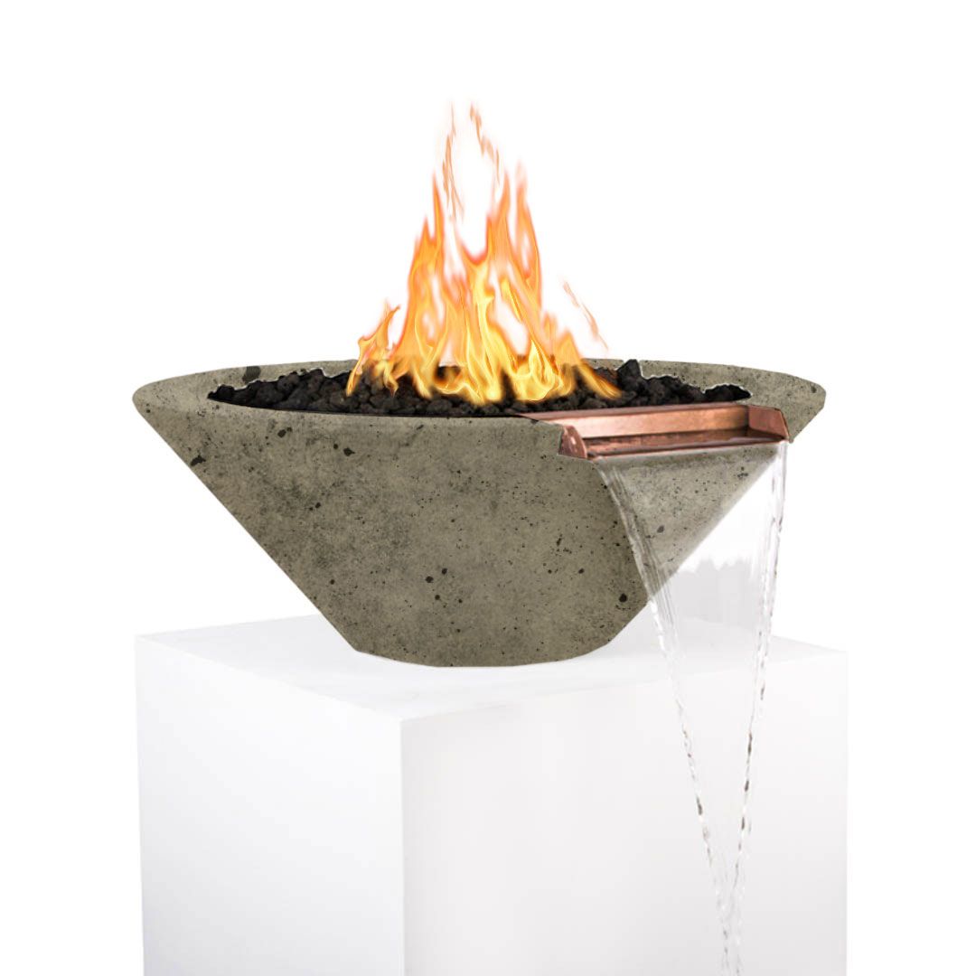 The Outdoor Plus Cazo 24 Inch Fire & Water Bowl - GFRC Concrete