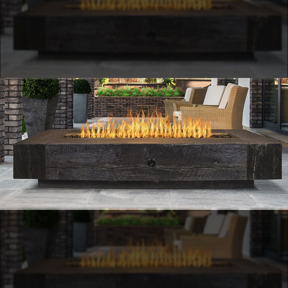 The Outdoor Plus Coronado 120 Inch Fire Pit – GFRC Woodgrain
