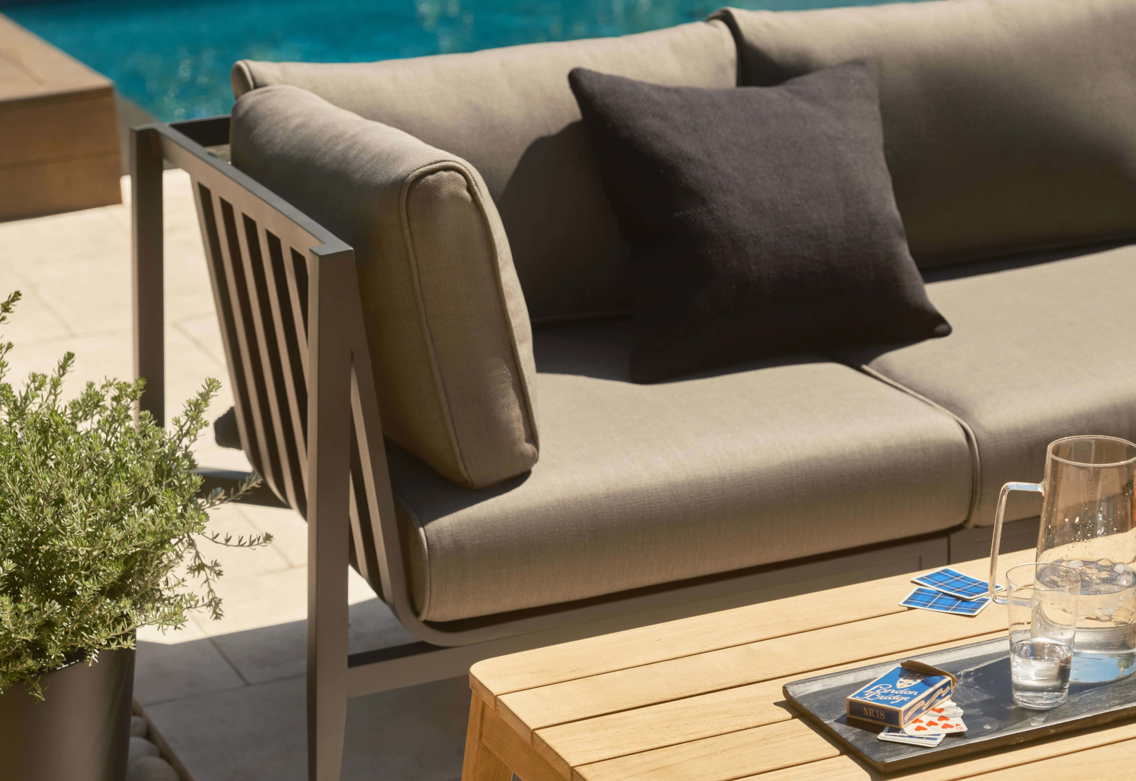 Aluminum Outdoor Sofa - 3 Seat By Outer
