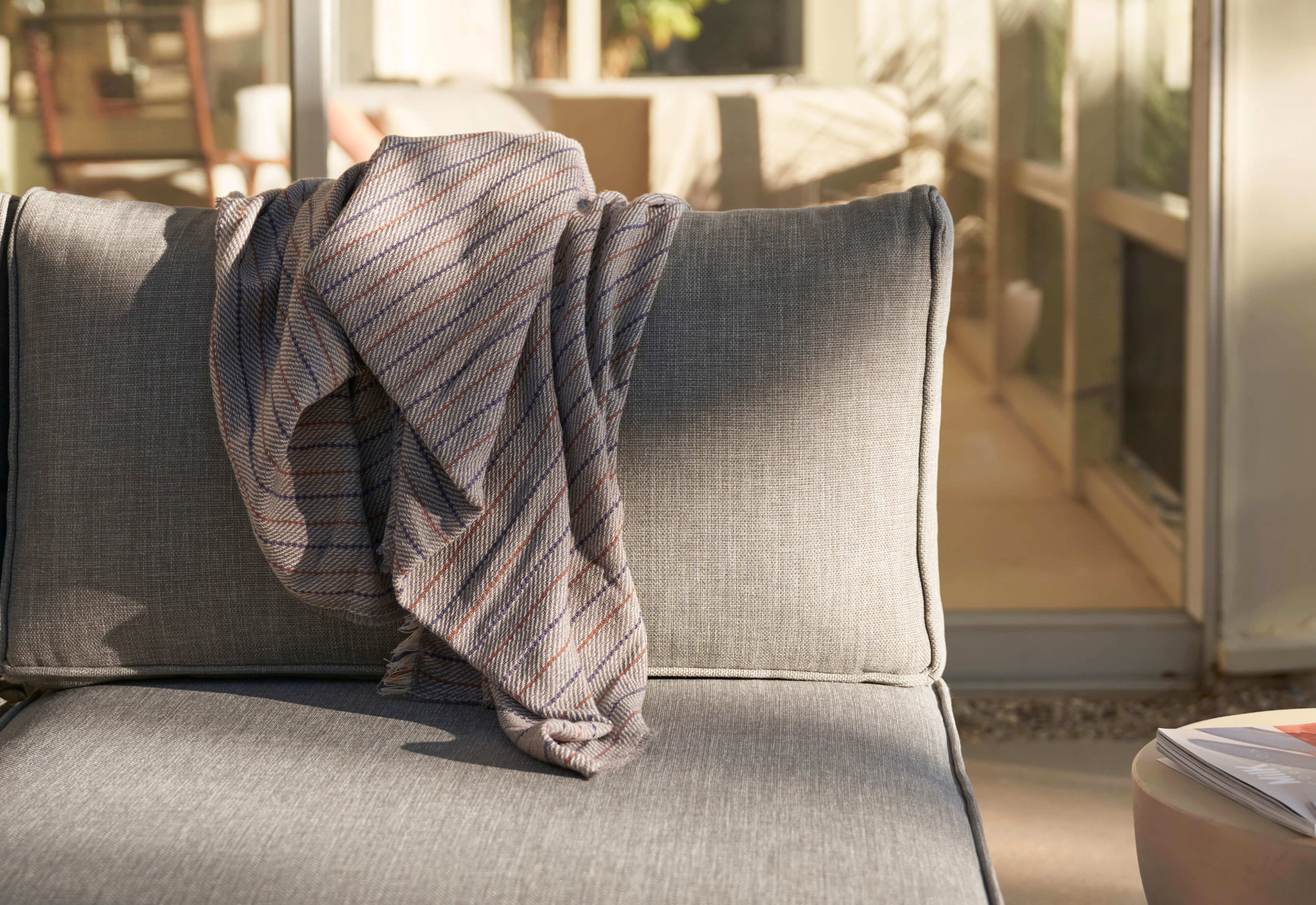 Aluminum Outdoor Armless Loveseat By Outer