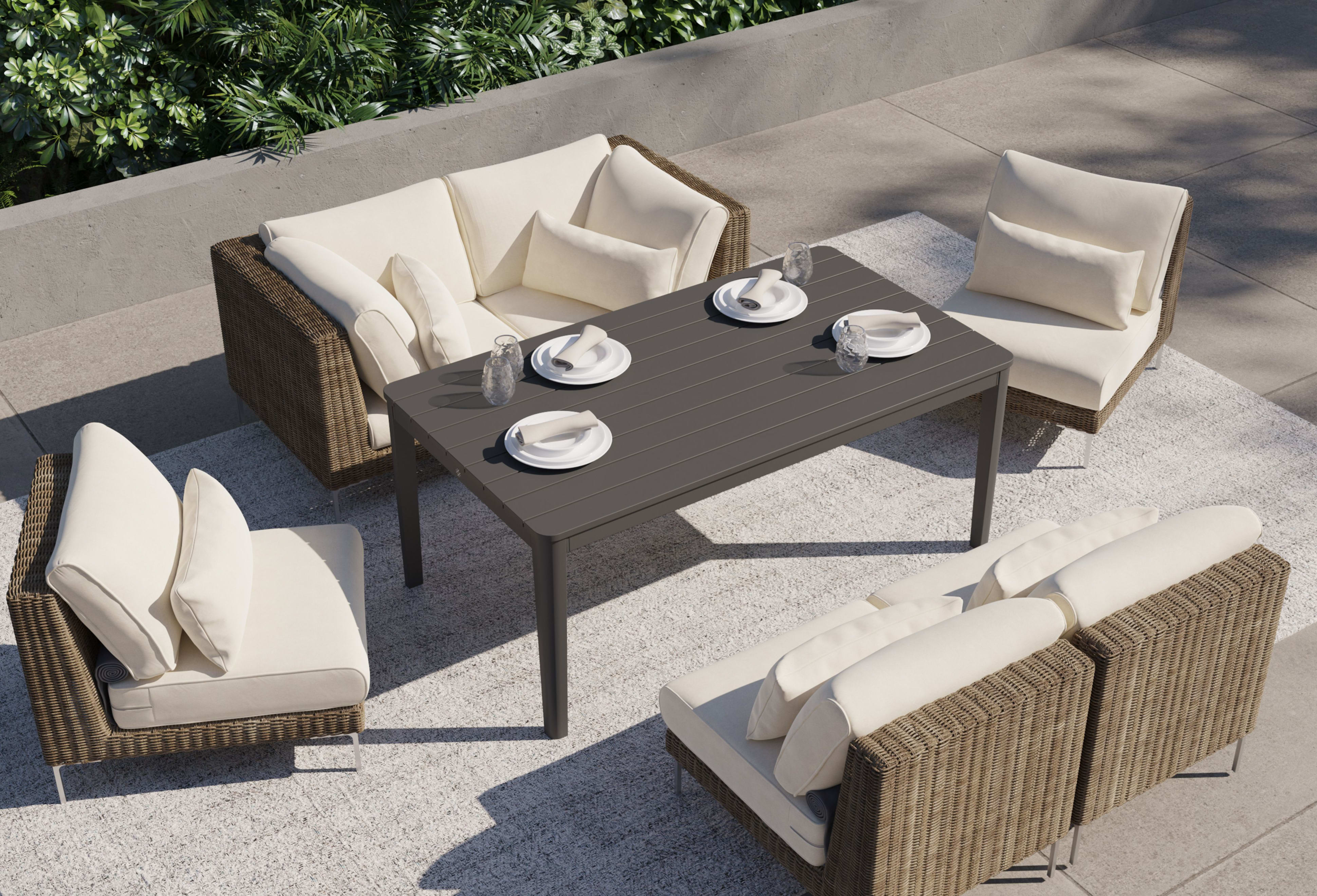 Wicker Outdoor Armchair Conversation Set By Outer