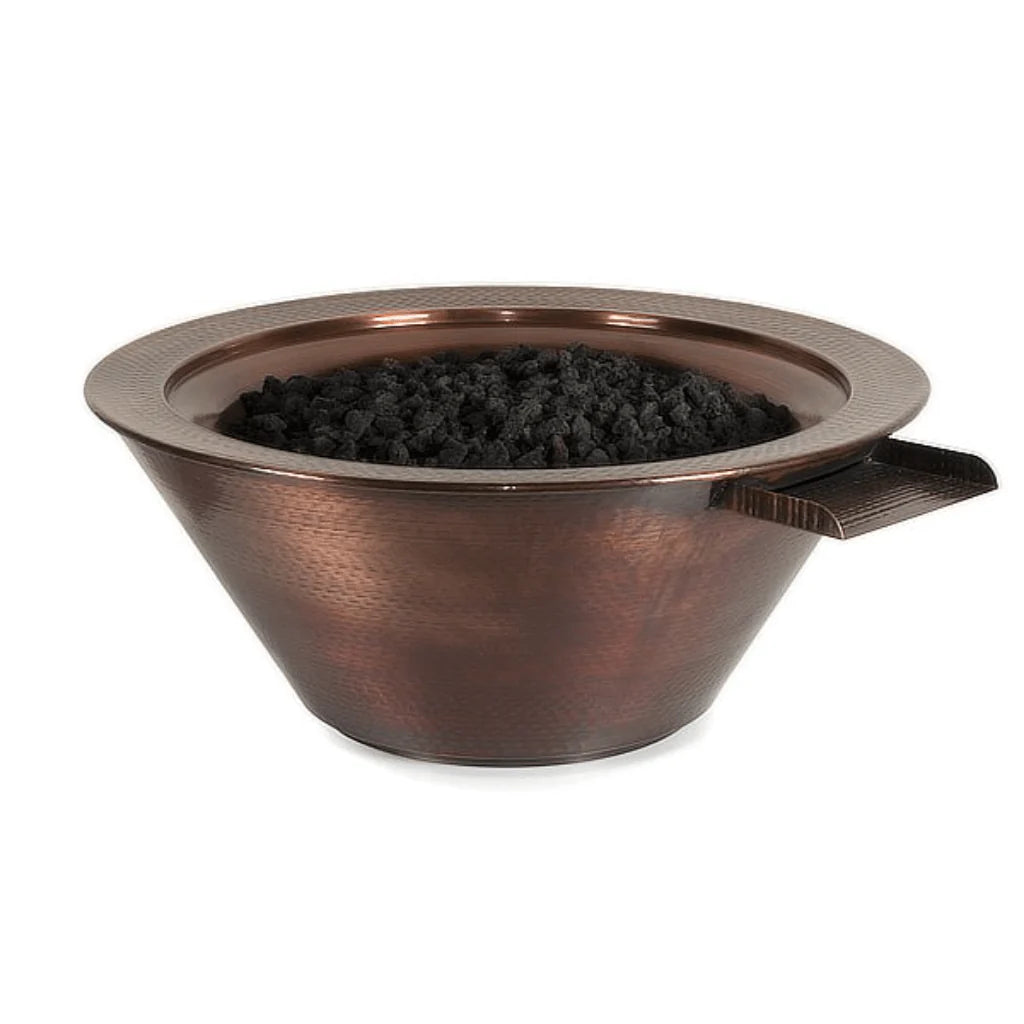 The Outdoor Plus Cazo Fire & Water Bowl - Hammered Patina Copper