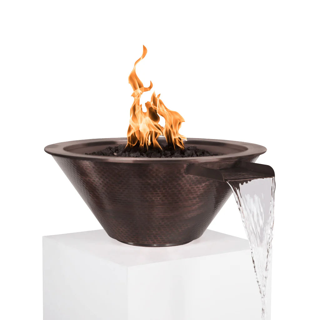 The Outdoor Plus Cazo Fire & Water Bowl - Hammered Patina Copper